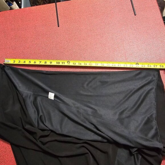 Madison James Black Knit Maxi Skirt  Sz 2 Side Slit Whimsigoth Fairy Grunge - Picture 11 of 12